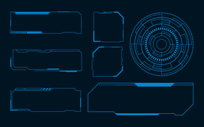 Säkerhet Futuristisk högteknologisk digitalt användargränssnitt illustration designmall v.8