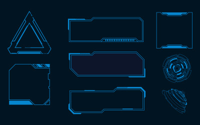 Security Futuristic hi tech digital user interface illustration design template v.4