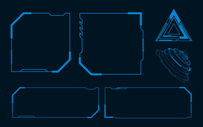 Security Futuristic hi tech digital user interface illustration design template v.6