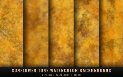 Sunflower Tone Watercolor Backgrounds