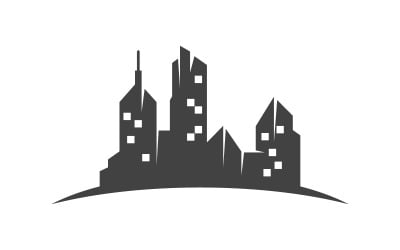 Urban modern City skyline background vector illustration design v.3