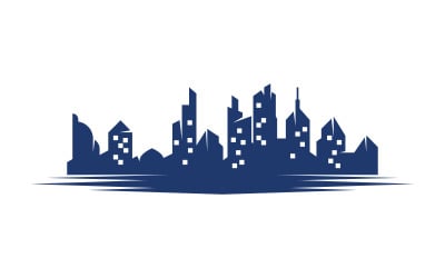 Urban modern City skyline background vector illustration design v.4