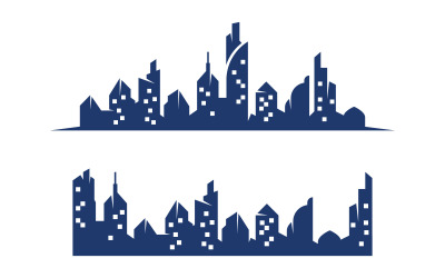 Urban modern stadssilhuett bakgrund vektorillustration design v.1