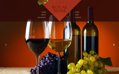 Modello di sito Web del vino