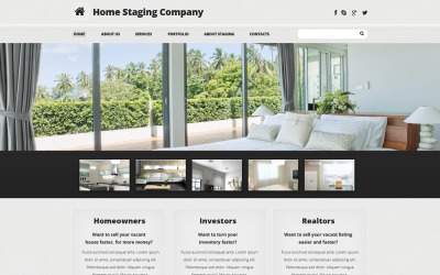 Modello di sito Web reattivo per l&amp;#39;home staging