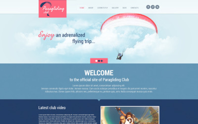 "Paragliding Responsive WordPress Theme" Responsive WordPress thema №48676