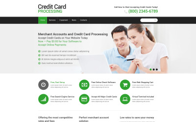 Plantilla Web Responsive para Sitio de Bancos #48619