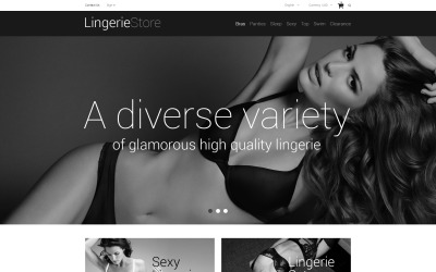 Продажа нижнего белья в PrestaShop Theme №48660