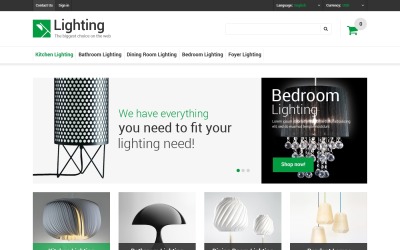 Reszponzív Lighting Store PrestaShop sablon 48659