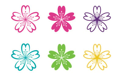 Beauty flower vector icon logo salon, spa and skin design template illustration v.5