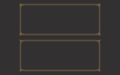 Classic vintage gold Border  frame vector illustration design template v.3