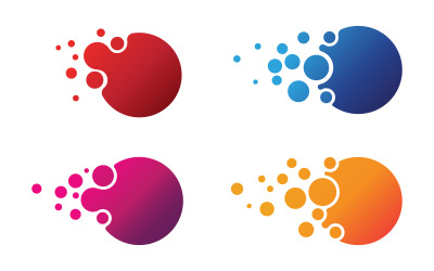 full color Bubble water concept laundry logo vector illustration design template