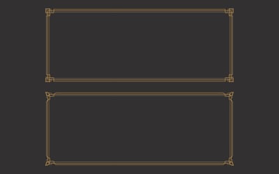 Klassisk vintage guld Border ram vektor illustration designmall v.3