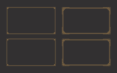 Klassisk vintage guld ram vektor illustration designmall v.2