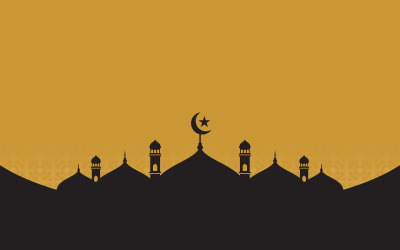 Moské islamisk ikon design Muslimsk bakgrund vektor Illustration v.2