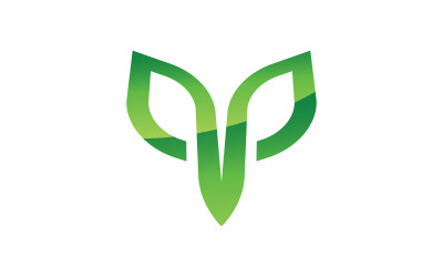 P Letter Concept green Tree leaf ecology nature  vegan concept Logo Template v.4