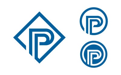 P Letter Logo Business law Template vector illustration design v.2