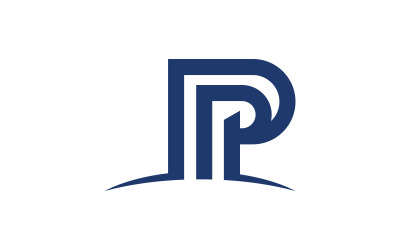 P Lettera Logo Diritto commerciale Modello illustrazione vettoriale design v.3