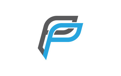 P Lettera Logo Diritto commerciale Modello illustrazione vettoriale design v.4
