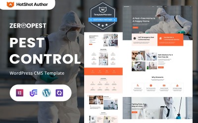 ZerooPest – WordPress-Elementor-Theme zur Schädlingsbekämpfung für Privathaushalte und Gewerbe