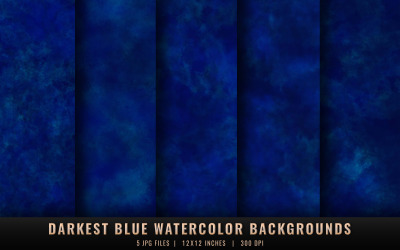 Darkest Blue Watercolor Backgrounds