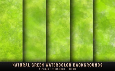 Natural Green Watercolor Backgrounds