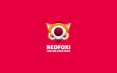 Red Foxi Simple Mascot Logo