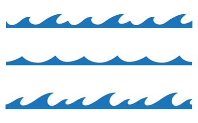 Szablon projektu ikony fal wodnych oceanu v.5