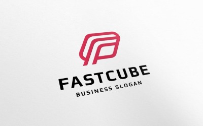 Fast Cube Буква F Профессиональный Логотип