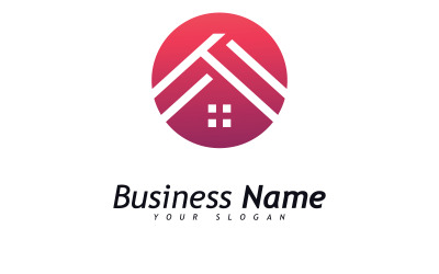 Modèle de logo vectoriel de maison, logo d&amp;#39;icône de construction immobilière et de maison créative Modèle 12