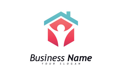 Modèle vectoriel de logo de maison, logo d&amp;#39;icône de construction immobilière et de maison créative Modèle 8