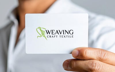 Modello di logo per azienda tessile di artigianato tessile