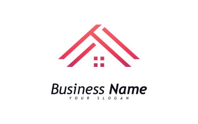 Modello vettoriale del logo della casa, modello creativo di logo dell&amp;#39;icona immobiliare e della costruzione della casa 0