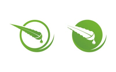 Aloe vera vector illustration logo design Template v.2