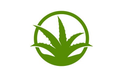 Aloe vera vector illustration logo design Template v.6