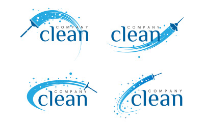 Cleaning services icon logo Template vector Illustration v.1