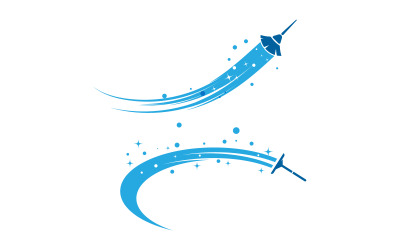 Cleaning services icon logo Template vector Illustration v.5