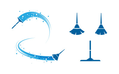 Cleaning services icon logo Template vector Illustration v.6