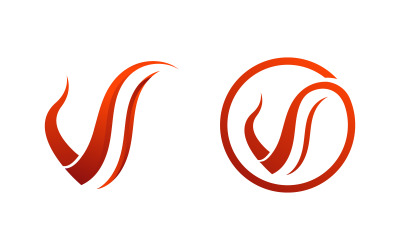 Diseño de ilustración vectorial de plantilla de logotipo personal con elementos de letra V v.3