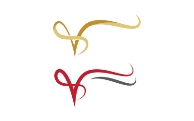 Diseño de ilustración vectorial de plantilla de logotipo personal con elementos de letra V v.6