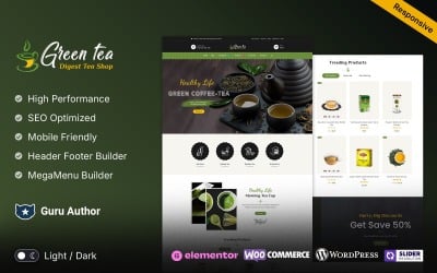 Greentea - 茶、咖啡和香料 WooCommerce WordPress 主题
