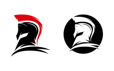 Spartan Gladiator helmet vector icon illustration design template v.1