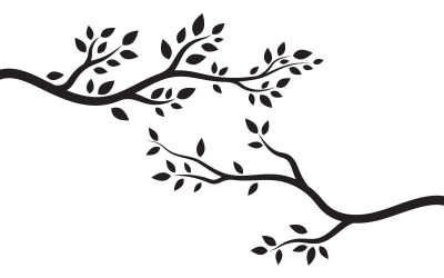 Tree branches leaf illustration design background template v.2