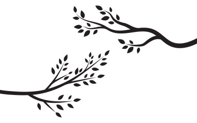 Tree branches leaf illustration design background template v.3