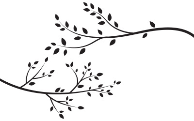 Tree branches leaf illustration design background template v.4