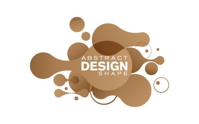 Abstract liquid shape Fluid Vector illustration  design Template v.13