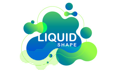 Abstract liquid shape Fluid Vector illustration  design Template v.17