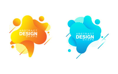 Abstrakt flytande form Fluid Vector illustration design mall v.12