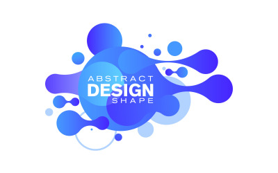 Abstrakt flytande form Fluid Vector illustration design mall v.1