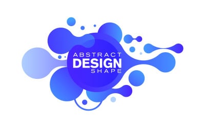Abstrakt flytande form Fluid Vector illustration design mall v.5